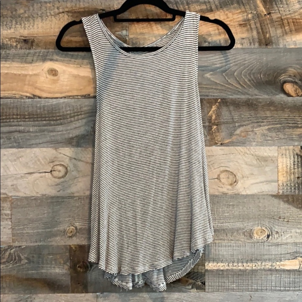 American Eagle Striped Open Back Tank